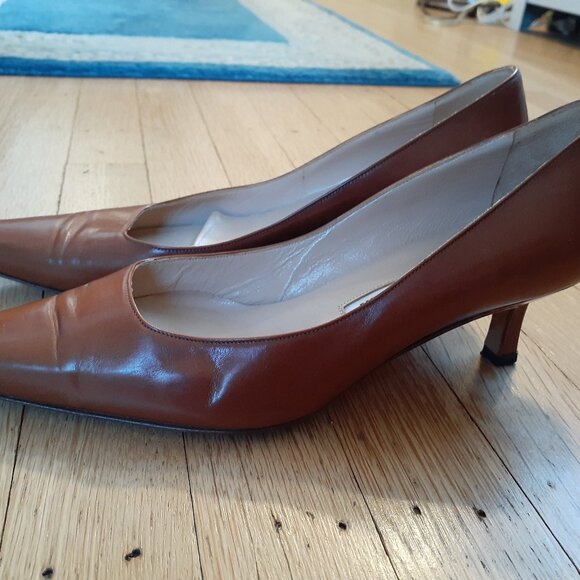 Manolo Blahnik brown heels size 35.5 - Picture 2 of 5